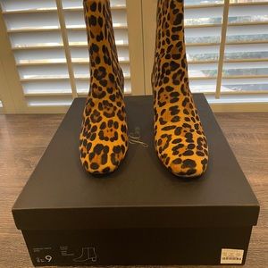 J. Crew Willa leopard heeled ankle boots NWT